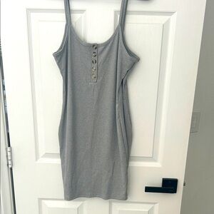 Gray Sleeveless Button-Front Dress set of 2